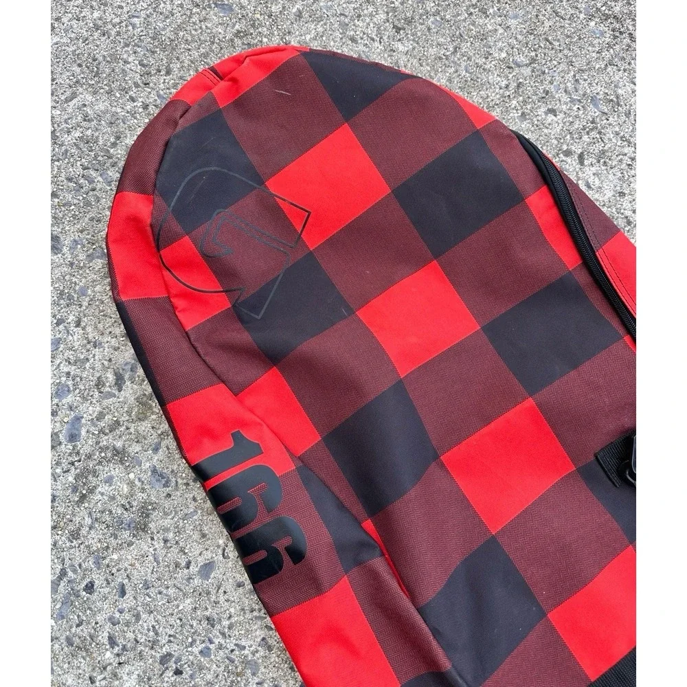 Burton Black‎ Red Plaid 68inches Snowboarding Bag with Over The Shoulder Strap